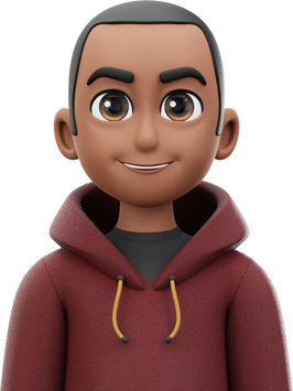 3D Avatar Man with Red Jacket Character